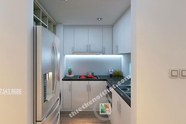 Tủ bếp đẹp acrylic hiện đại - Mẫu 009
