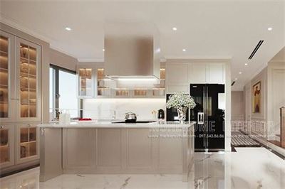 Mẫu thiết kế tủ bếp cao cấp tại chung cư Duplex Thanh Xuân Complex